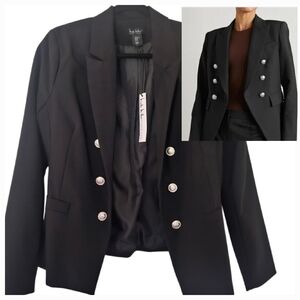 NEW! NICOLE MILLER NEW YORK Black Open Style Blazer XL.